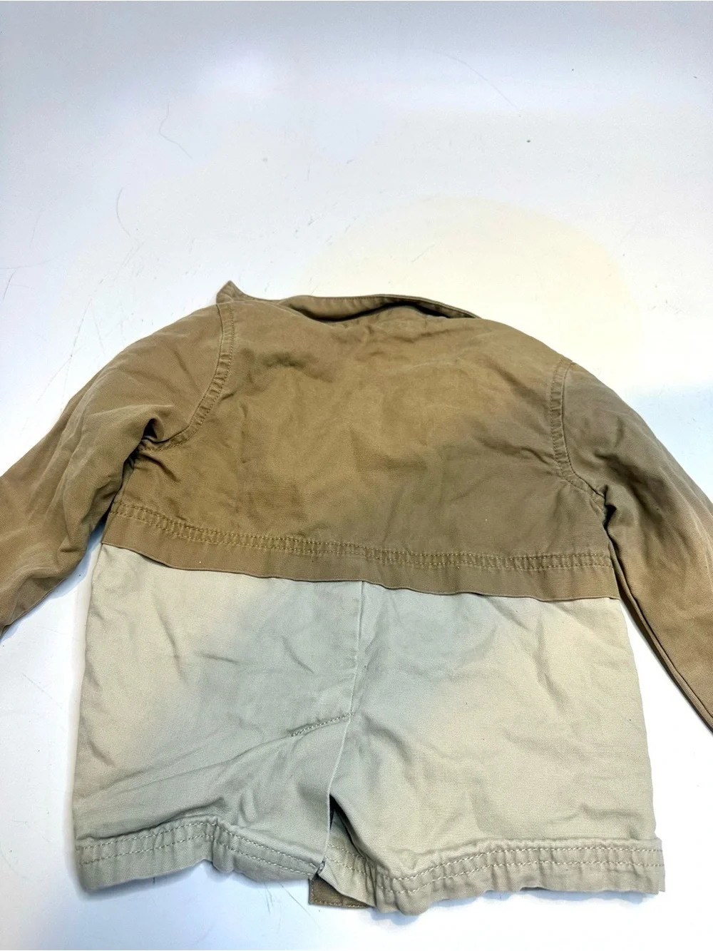 OshKosh B'gosh Two-Tone Brown & Beige Cotton Utility Jacket